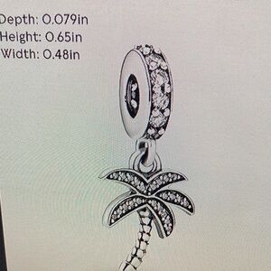 Pandora Silver Palm Tree Charm Bracelet